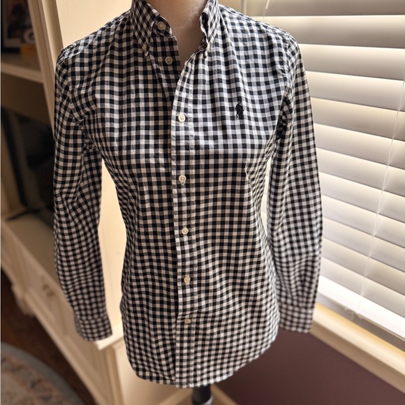 Ralph Lauren Tops - Ralph Lauren Iconic Gingham Black /White Slim Fit NWOT SZ SP Black Pony